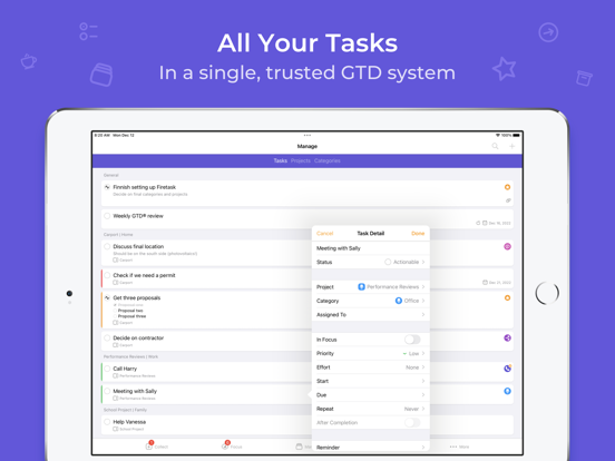 Firetask - Task List & Planner iPad app afbeelding 5