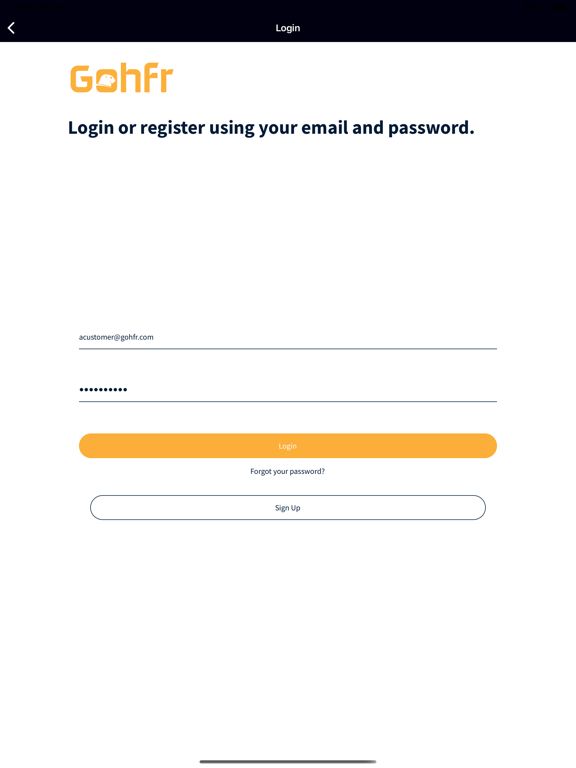 Gohfr iPad screenshot 2 - Business app