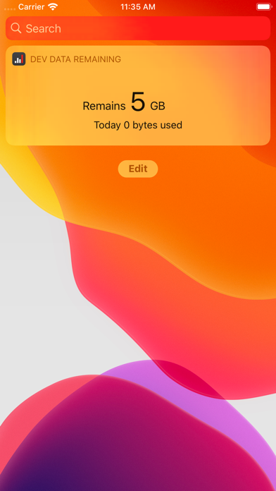 Data Remaining Screenshot