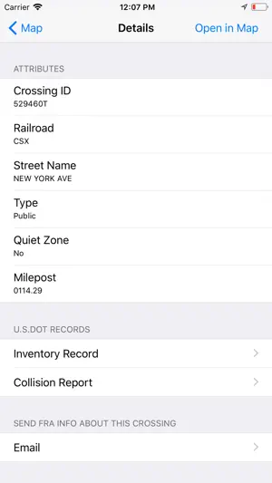 Rail Crossing Locator screenshot 2