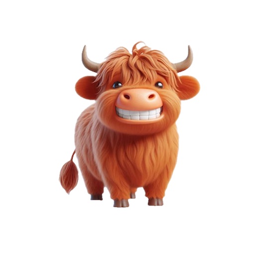 Happy Highland Cow Stickers icon