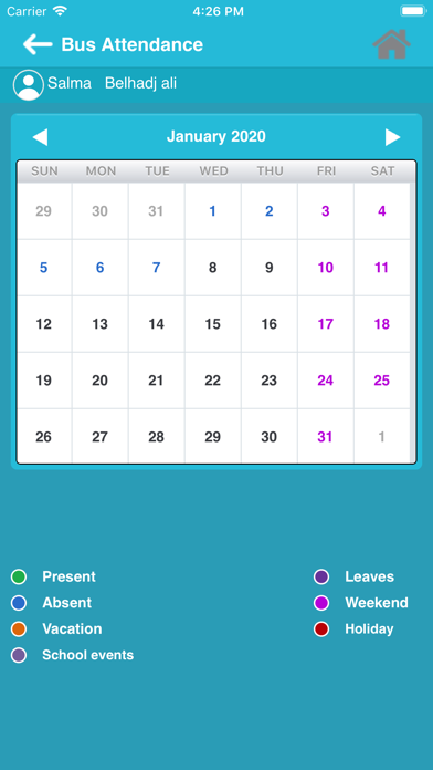 ParentApp Transport Provider Screenshot