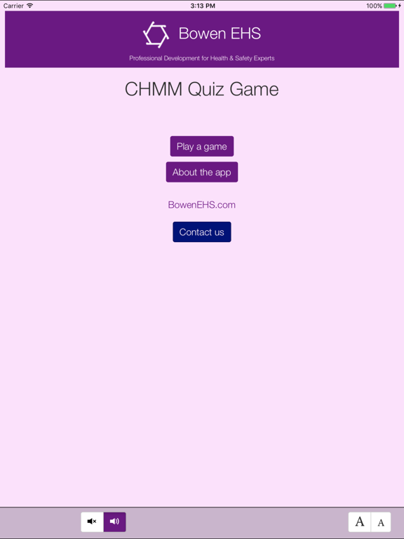 CHMM Quiz Game iPad screenshot 1 - Education app