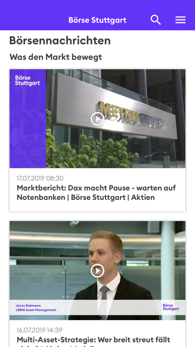 Börse Stuttgart App Screenshot 2 of 4