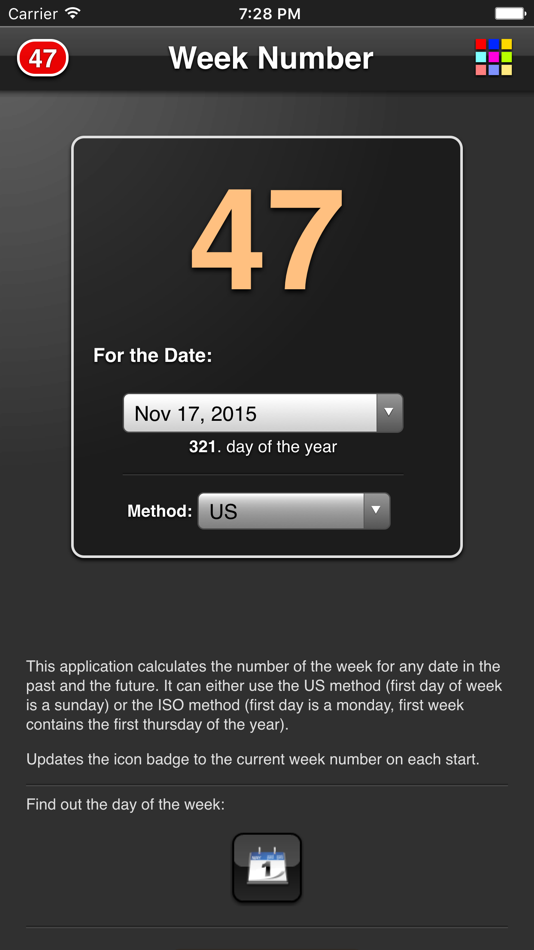 #1. The Week Number (iOS) 게시자: Piet Jonas
