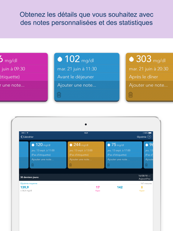 Screenshot #5 pour MyStar Plus carnet glycémique