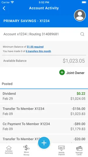 RBFCU screenshot 2