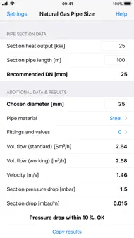 Natural Gas Pipe Size iphone resimleri 1