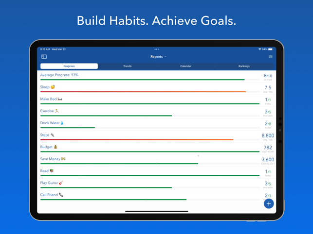 ‎Strides: Habit Tracker + Goals Screenshot