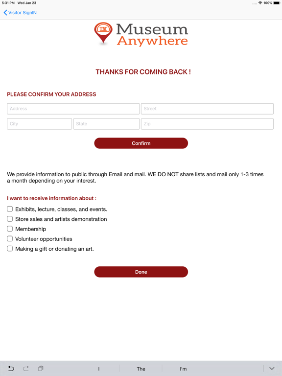 Screenshot #6 pour Visitor SignIn