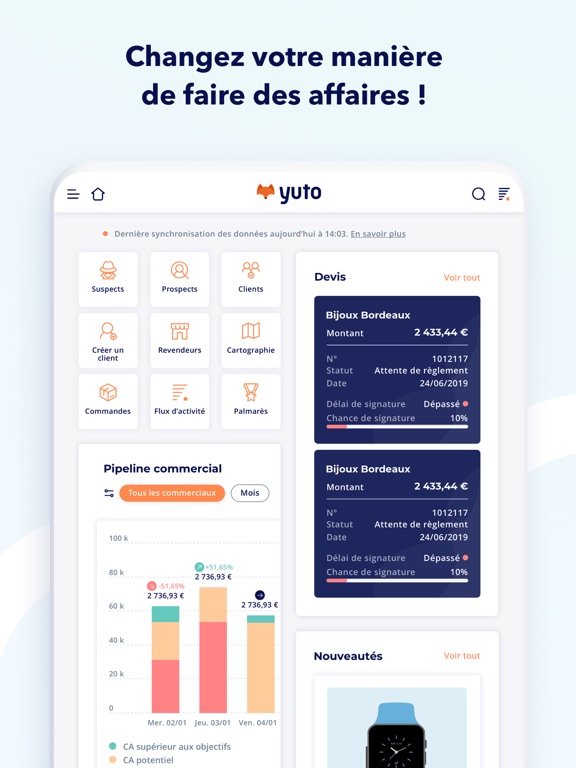 Screenshot #4 pour Yuto, le CRM mobile et futé