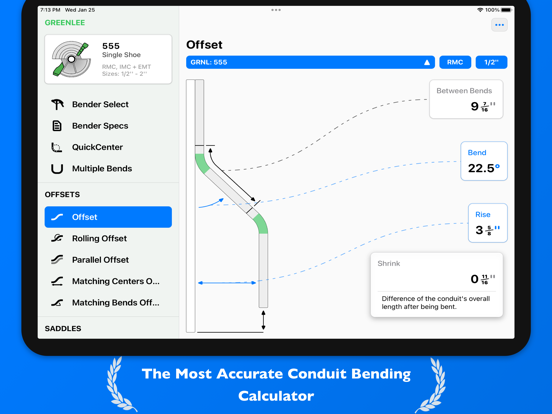 QuickBend: Conduit Bending iPad app afbeelding 2