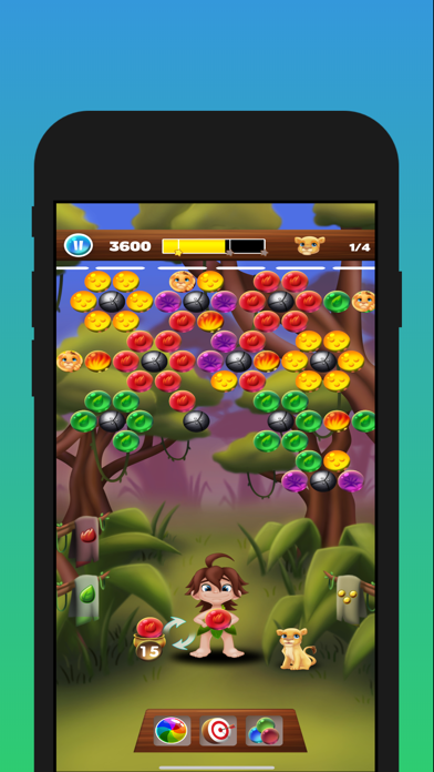 Kid Tarzan Bubble POP Shooter iPhone screenshot 8 - Games app