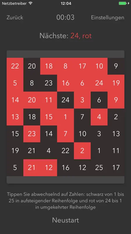 Schulte-Tabelle screenshot 5 of 10