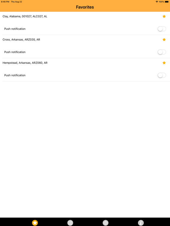 NOAA Alerts Weather iPad screenshot