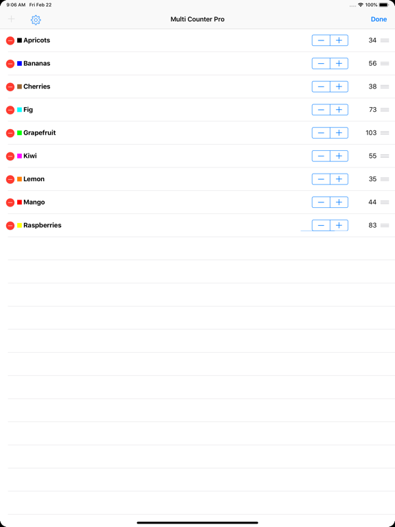 Multi Counter Pro iPad screenshot