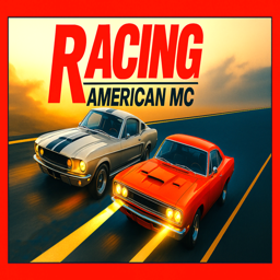 Racing American Muscle Car