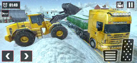 Snow Cargo Trailer Truck Drive