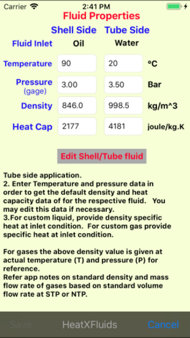 Heat Exchanger Performance Screenshot