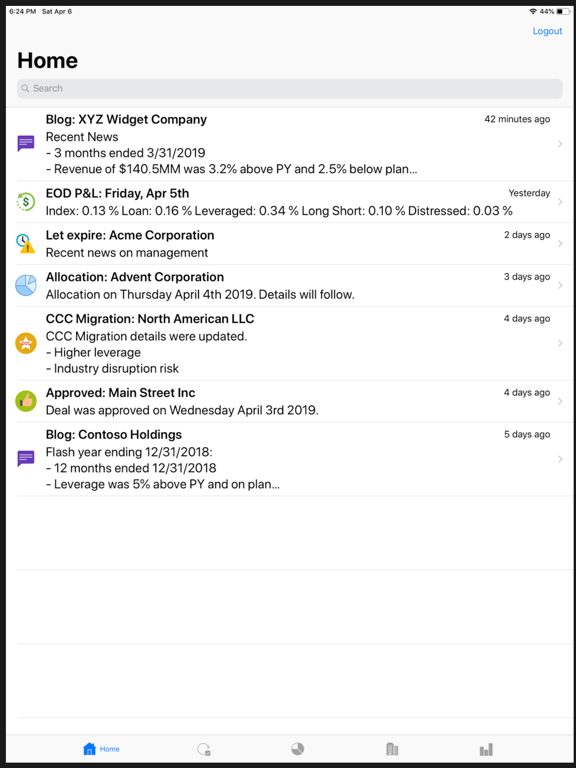 CIFC Mobile iPad screenshot 1 - Finance app