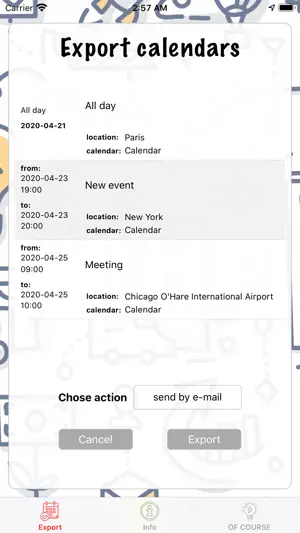 Export calendars screenshot 4