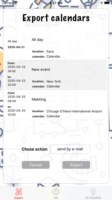 Export calendars Screenshot 4 of 6