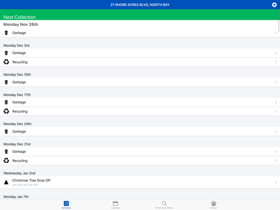 North Bay Recycles app screenshot 2