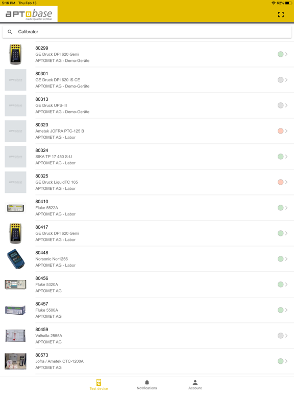 APTObase.plus APP iPad screenshot