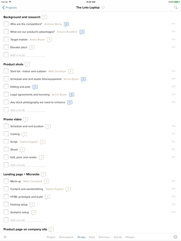 Basecamp 2 for iPad iPad screenshot 4 - Business app