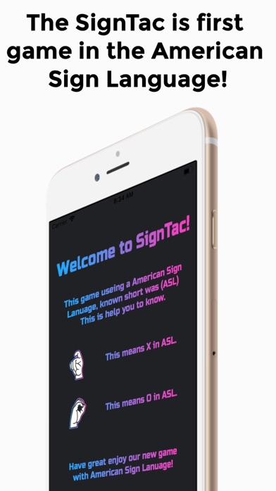 Screenshot #1 pour SignTac | Tic-Tac-Toe in ASL