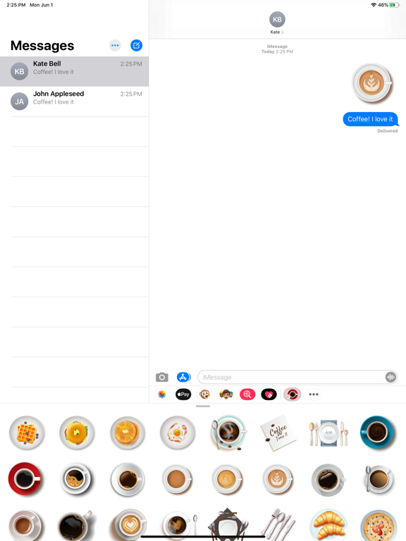 Screenshot #4 pour Coffee Breakfast Time Stickers