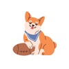 Rugby Puppy Stickers