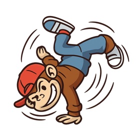 Dancing Monkey Sticker