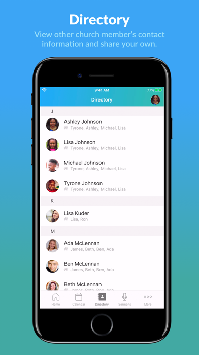 Church Center App Screenshot