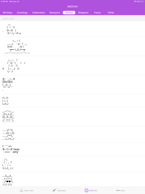 Fancy Text Symbols iPad screenshot 9 - Utilities app