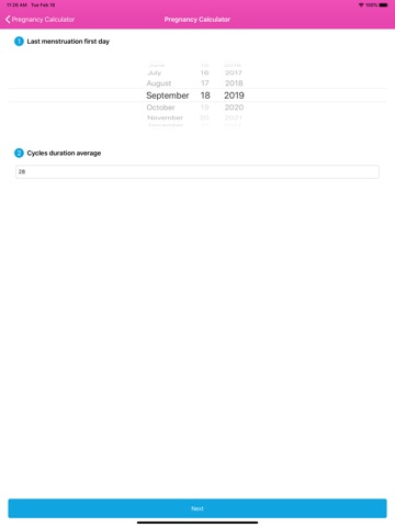 Pregnancy Due Date, Calculator iPad screenshot