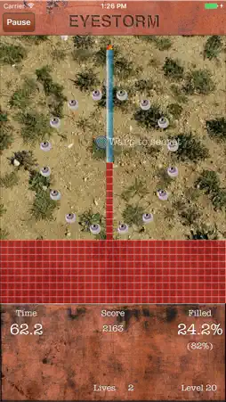 Eyestorm Lite (Jezzball clone) screenshot 2