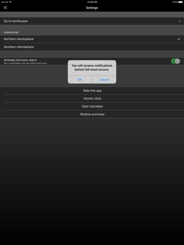 The Moon Calendar PRO iPad screenshot