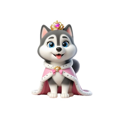 Husky Princess Stickers