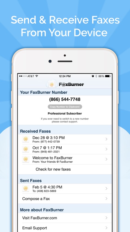 Fax Burner: Send & Receive Fax