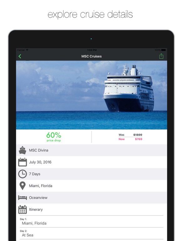 Cruise Deals - Cheap Cruises iPad screenshot 4 - Travel app