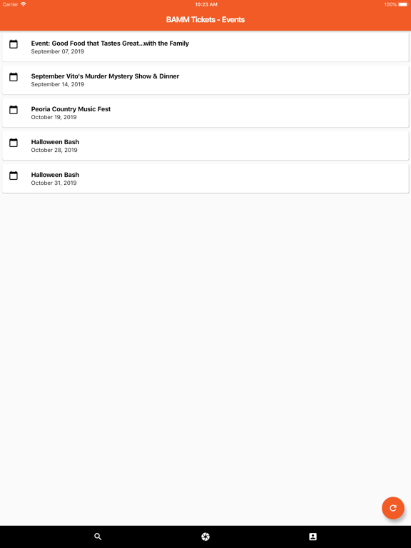 BAMM Tickets iPad screenshot 1 - Business app