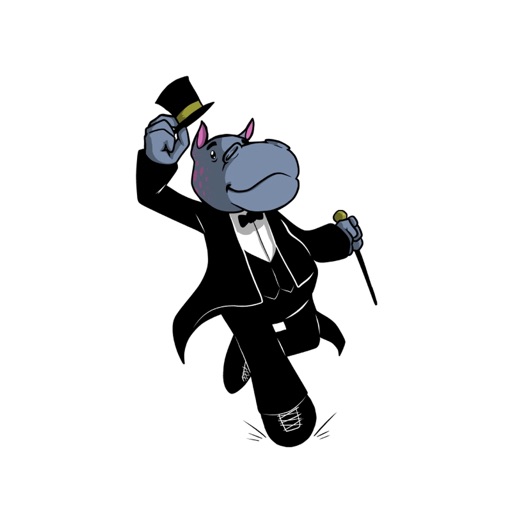 Tap Dancing Hippo Stickers icon