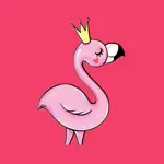 Flamingo Pinky Stickers App Cancel