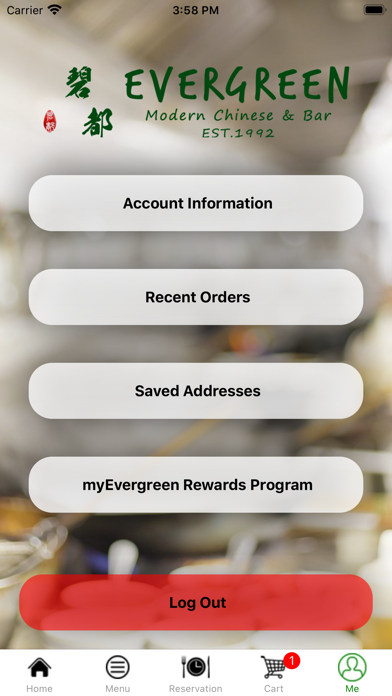 Evergreen Restaurant Screenshot