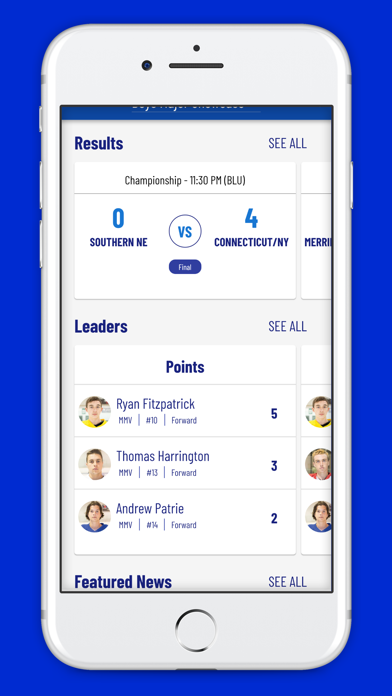 HNIB iPhone screenshot 1 - Sports app