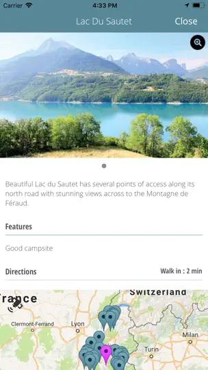 Capture d'écran de Wild Swimming France sur iPhone 3