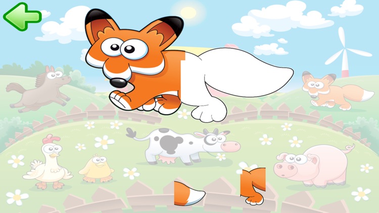 Animal sounds puzzle for kids