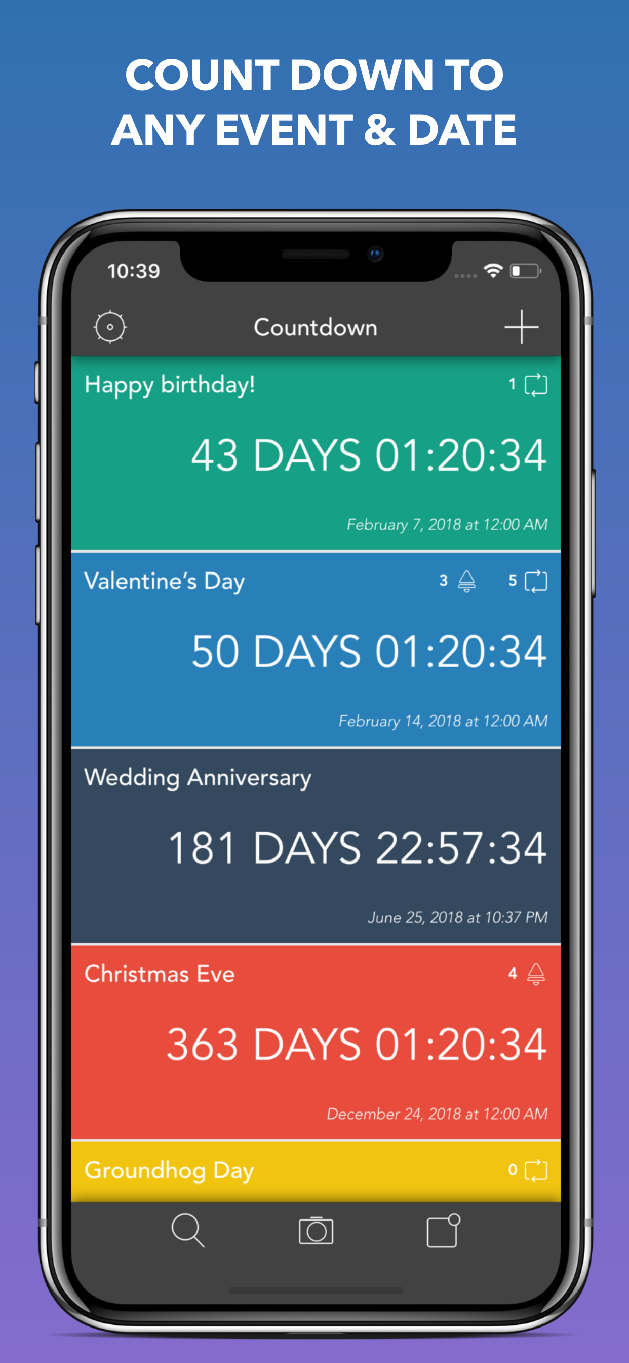 Countdown to Big Events