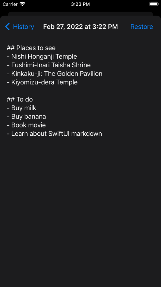 #3. Notes History (iOS) 由: Makoto Aoyama